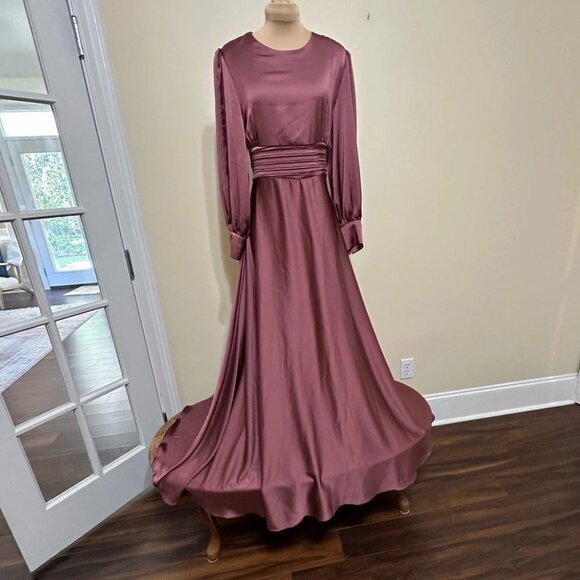 MiHiR Istanbul Elegant Mauve Evening Formal Dress - Picture 1 of 11